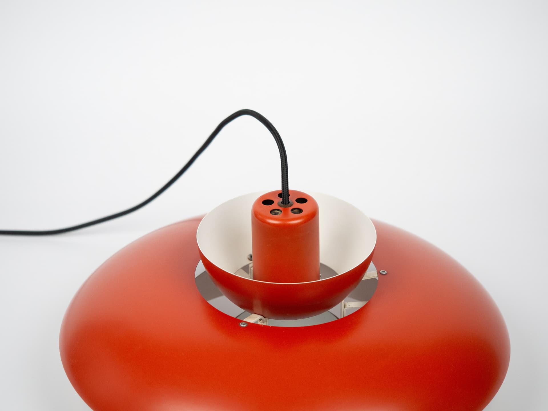 Lampa wisząca Penta, pomarańczowy, metal, proj. J. Hammerborg, Fog & Mørup, Dania, lata 60. - 241693