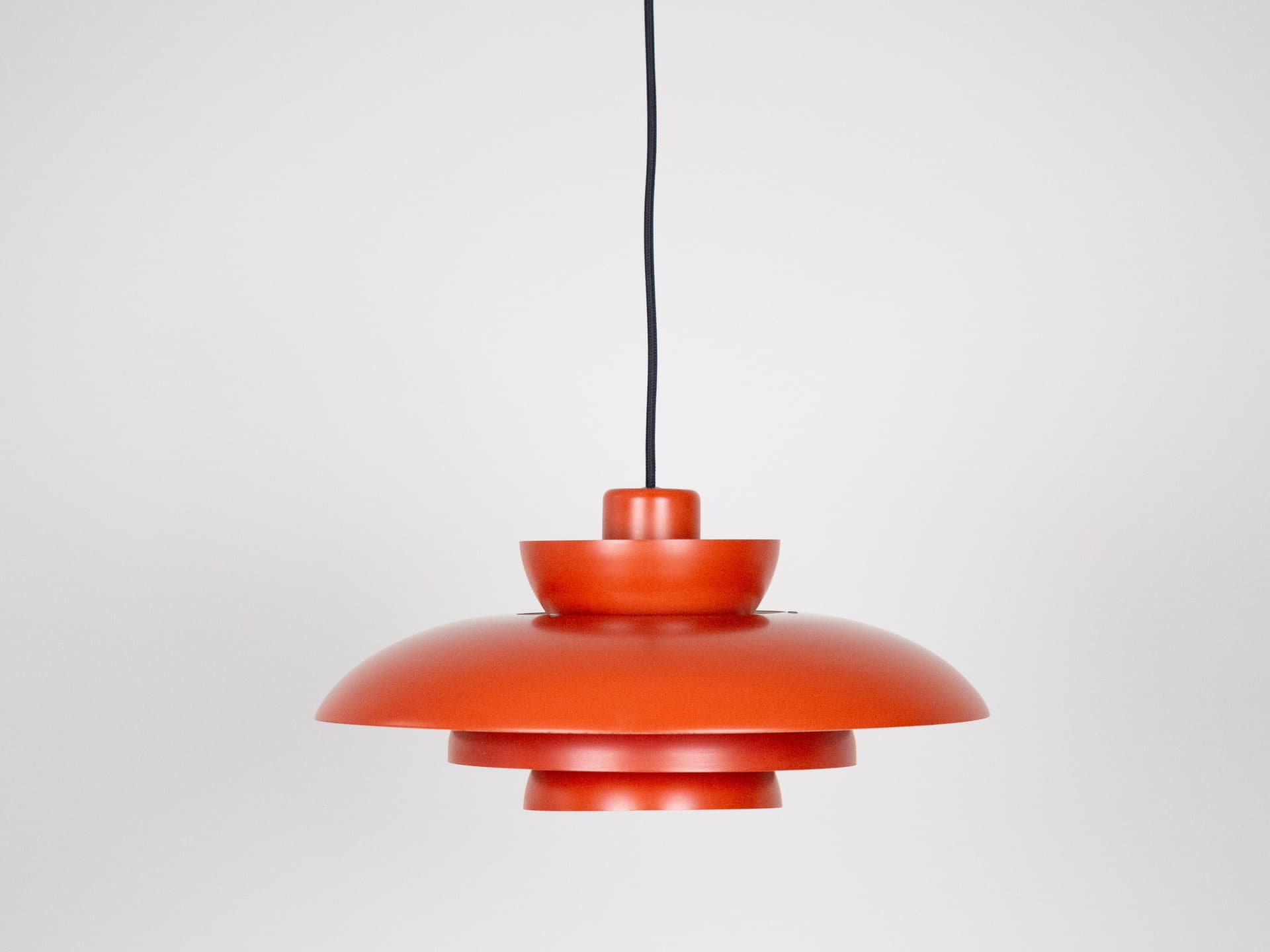 Lampa wisząca Penta, pomarańczowy, metal, proj. J. Hammerborg, Fog & Mørup, Dania, lata 60. - 241687