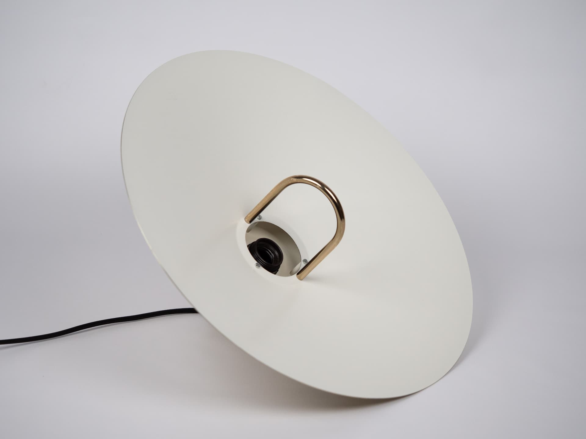 Lampa wisząca Verona, złoty metal, proj. K. Wiborg, Jeka, Dania, lata 70. - 242143