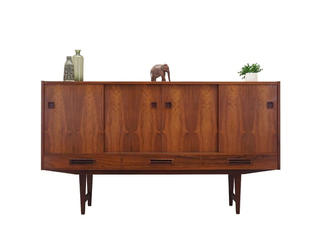 Highboard, palisander brązowy, Dania, lata 60. - WYMIARY