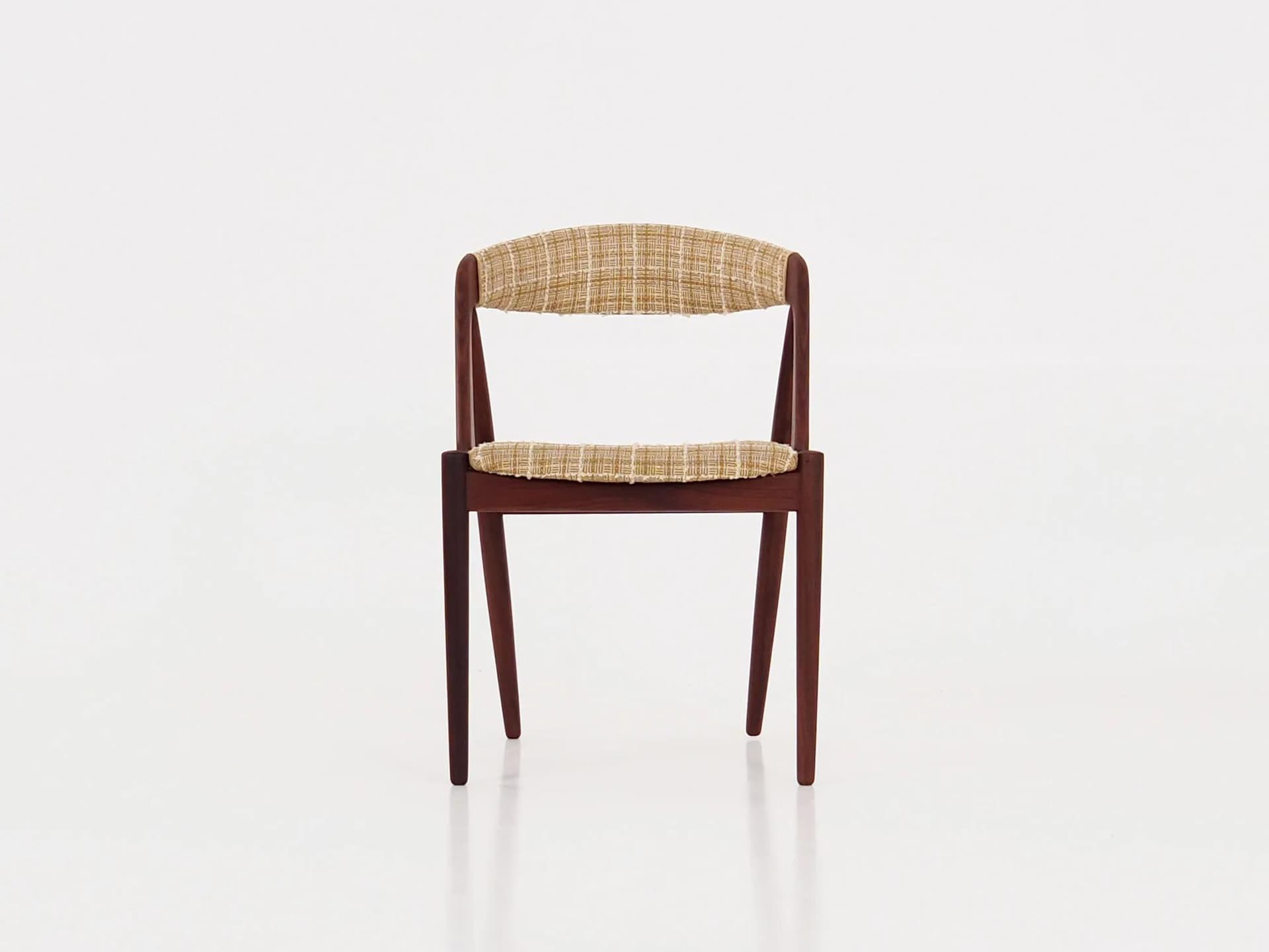 Komplet czterech krzeseł Model 31, teak ciemny, proj. K. Kristiansen, Dania, lata 70. - 17884