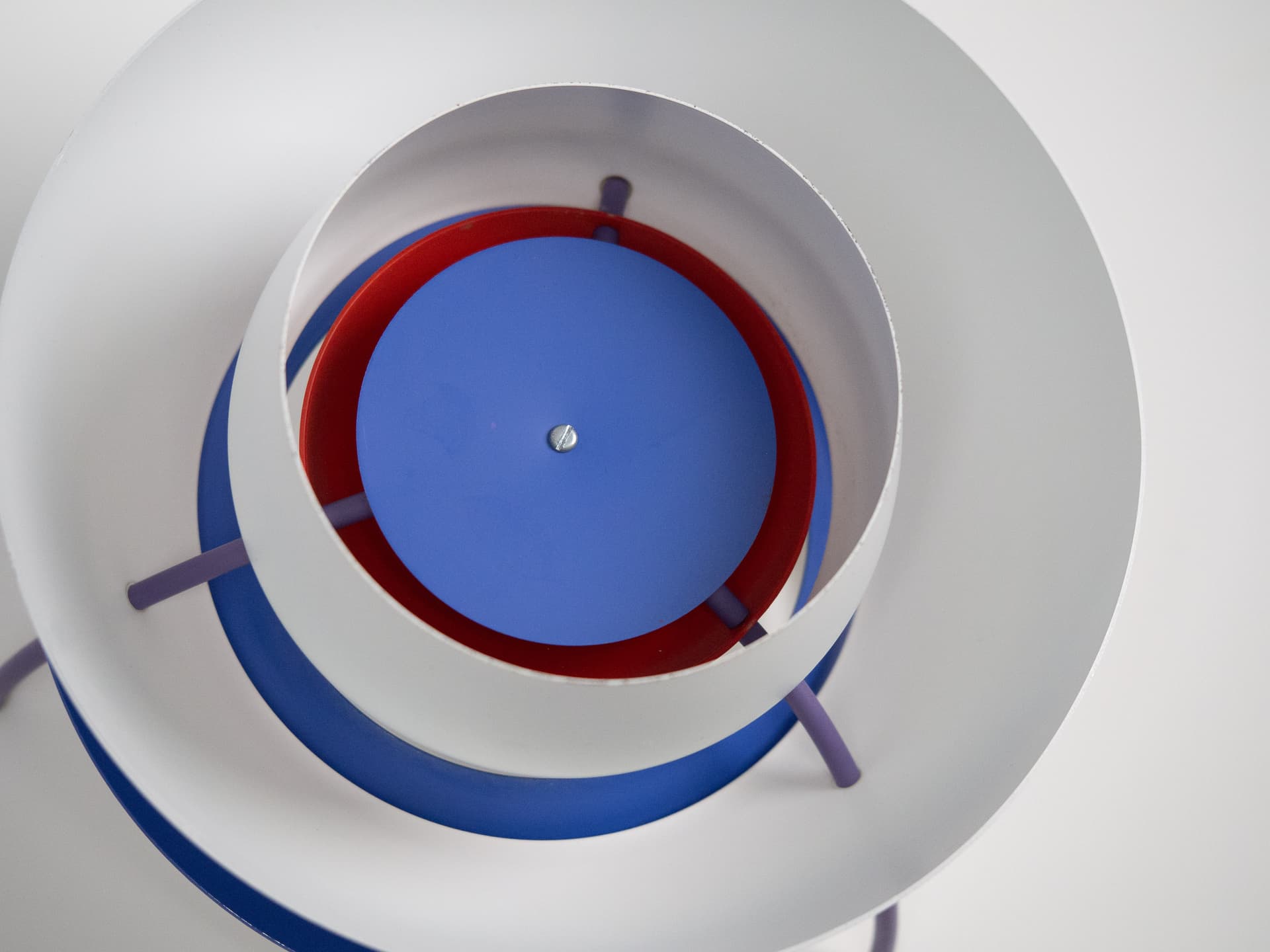 Lampa wisząca PH 5, biały, metal, proj. P. Henningsen, Louis Poulsen, Dania, lata 80. - 242626