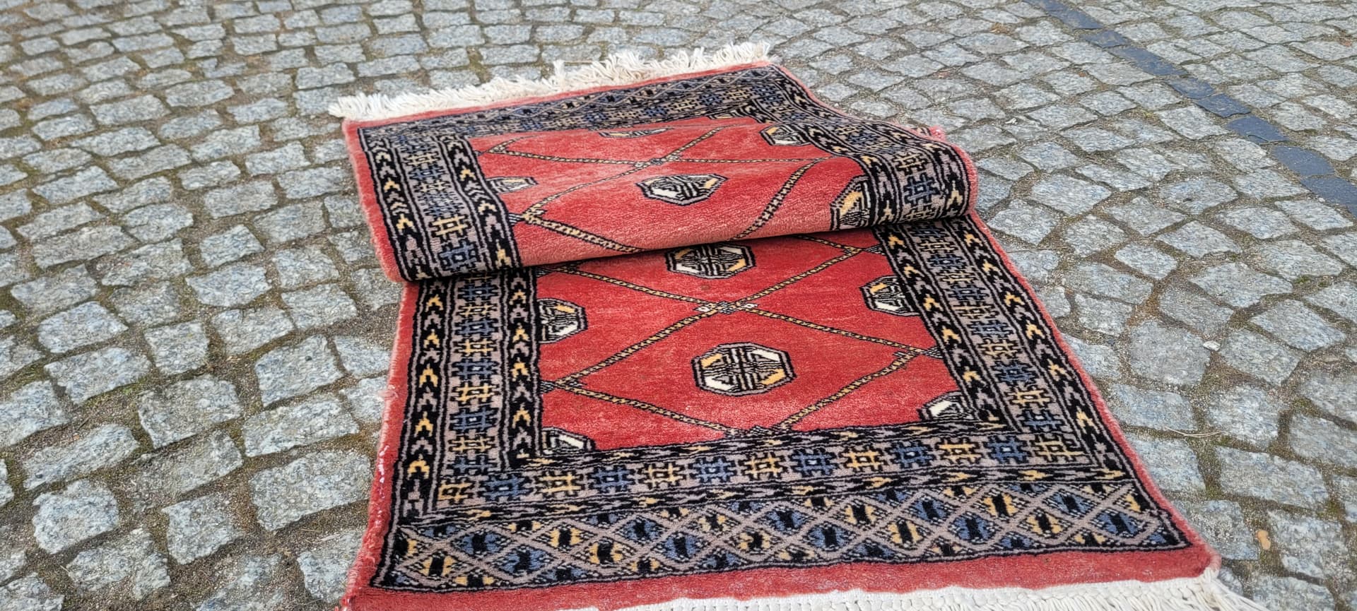 Rug Buchara 140x60 cm, red, wool, Pakistan - 242837