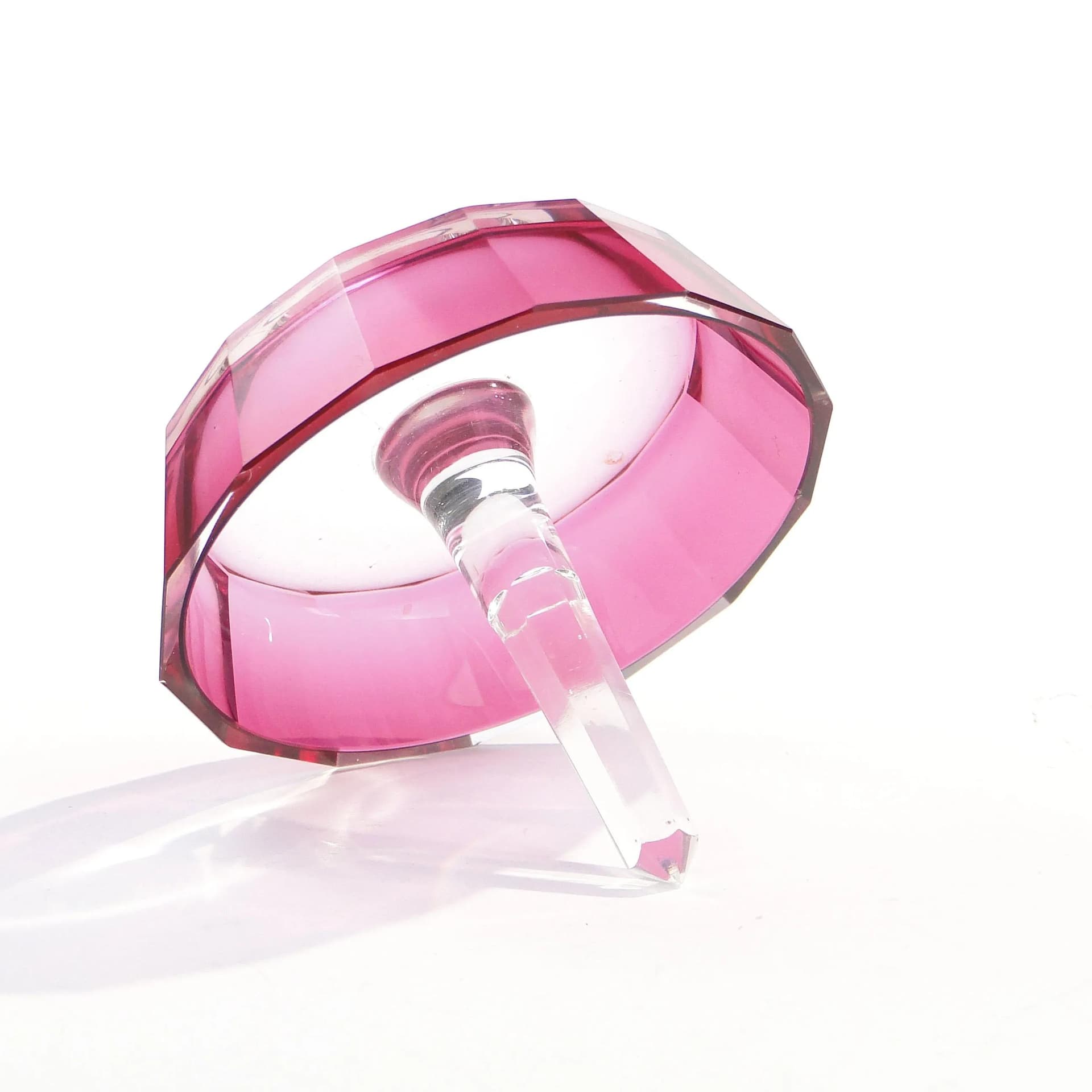 Ring Holder, pink crystal, Baccarat, France, early 20th c. - 17935