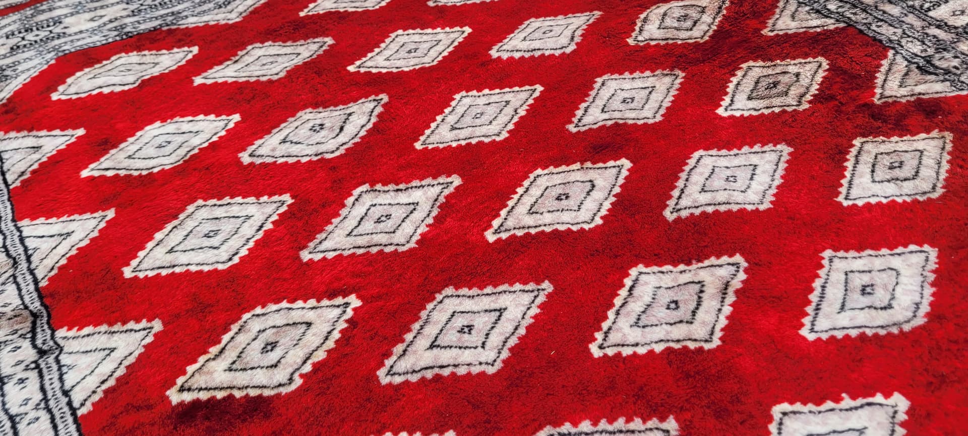 Dywan Buchara 205x125 cm, czerwony, wełna, bawełna, Pakistan - 242879