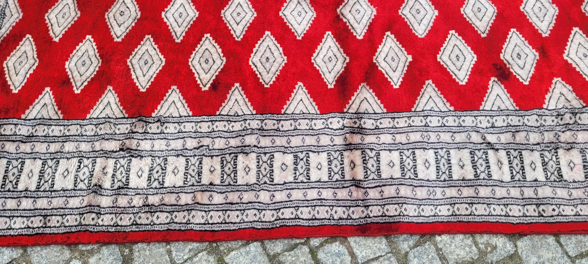 Dywan Buchara 205x125 cm, czerwony, wełna, bawełna, Pakistan - 242881