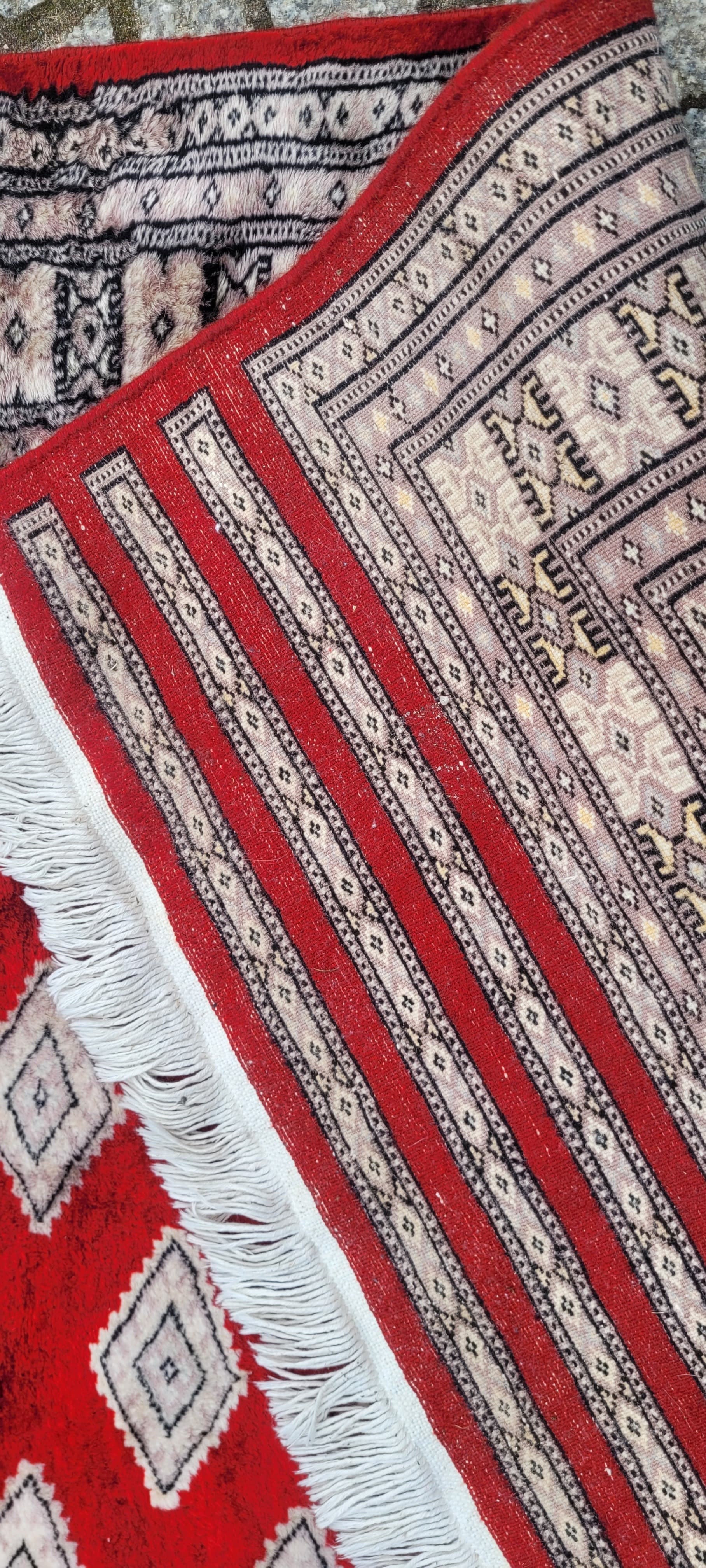 Dywan Buchara 205x125 cm, czerwony, wełna, bawełna, Pakistan - 242884