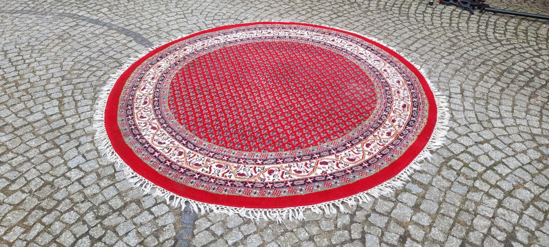 Dywan Indo Saroug Mir, okrągły 210x210 cm, multikolor, wełna, Indie - 243249