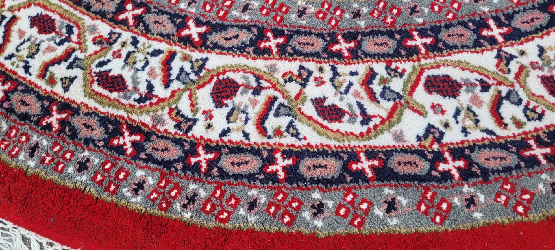 Dywan Indo Saroug Mir, okrągły 210x210 cm, multikolor, wełna, Indie - 243248