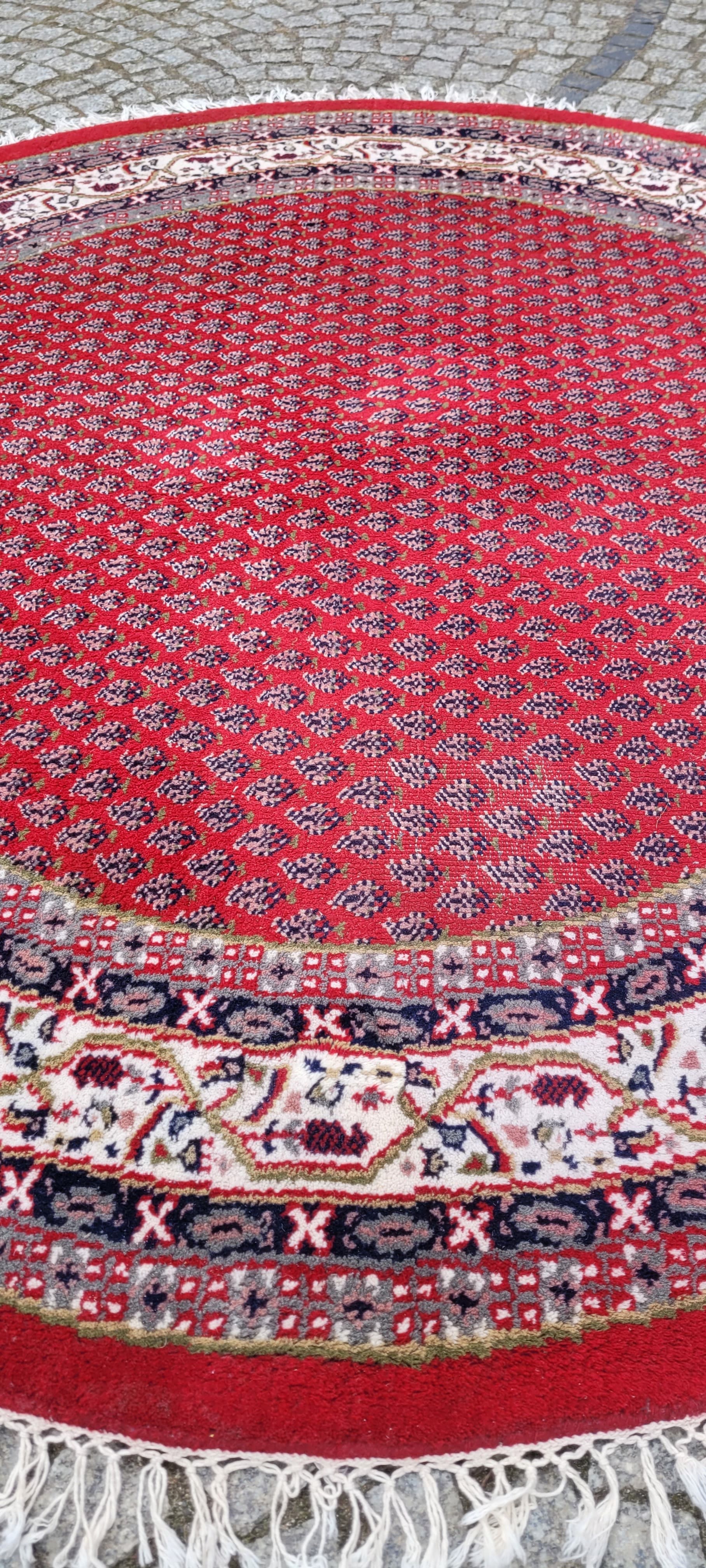 Dywan Indo Saroug Mir, okrągły 210x210 cm, multikolor, wełna, Indie - 243241