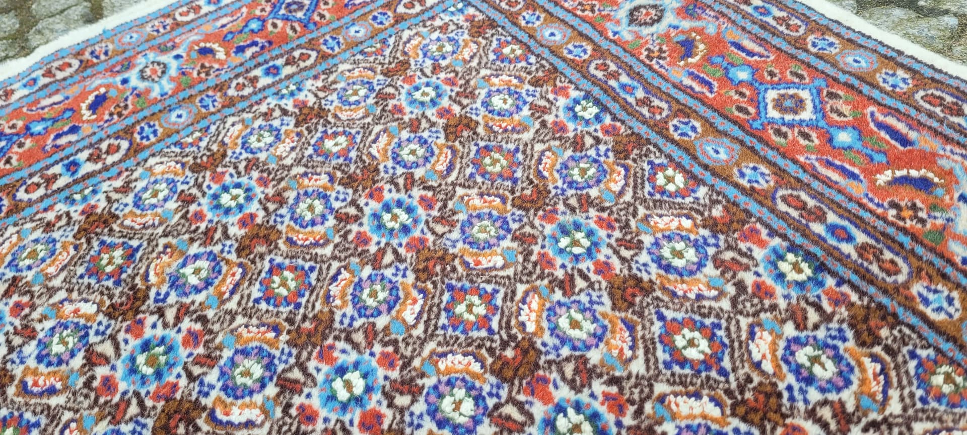 Persian rug Moud 157x103 cm, multicolor wool, Iran, 1970s. - 243299