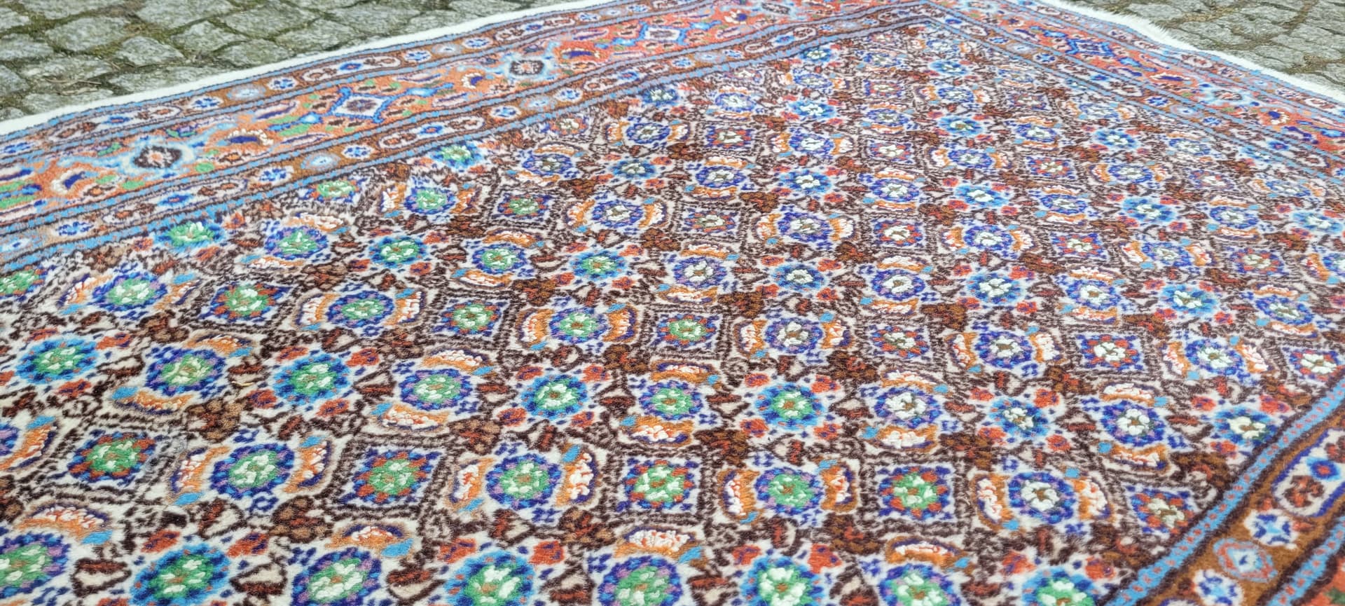 Persian rug Moud 157x103 cm, multicolor wool, Iran, 1970s. - 243297