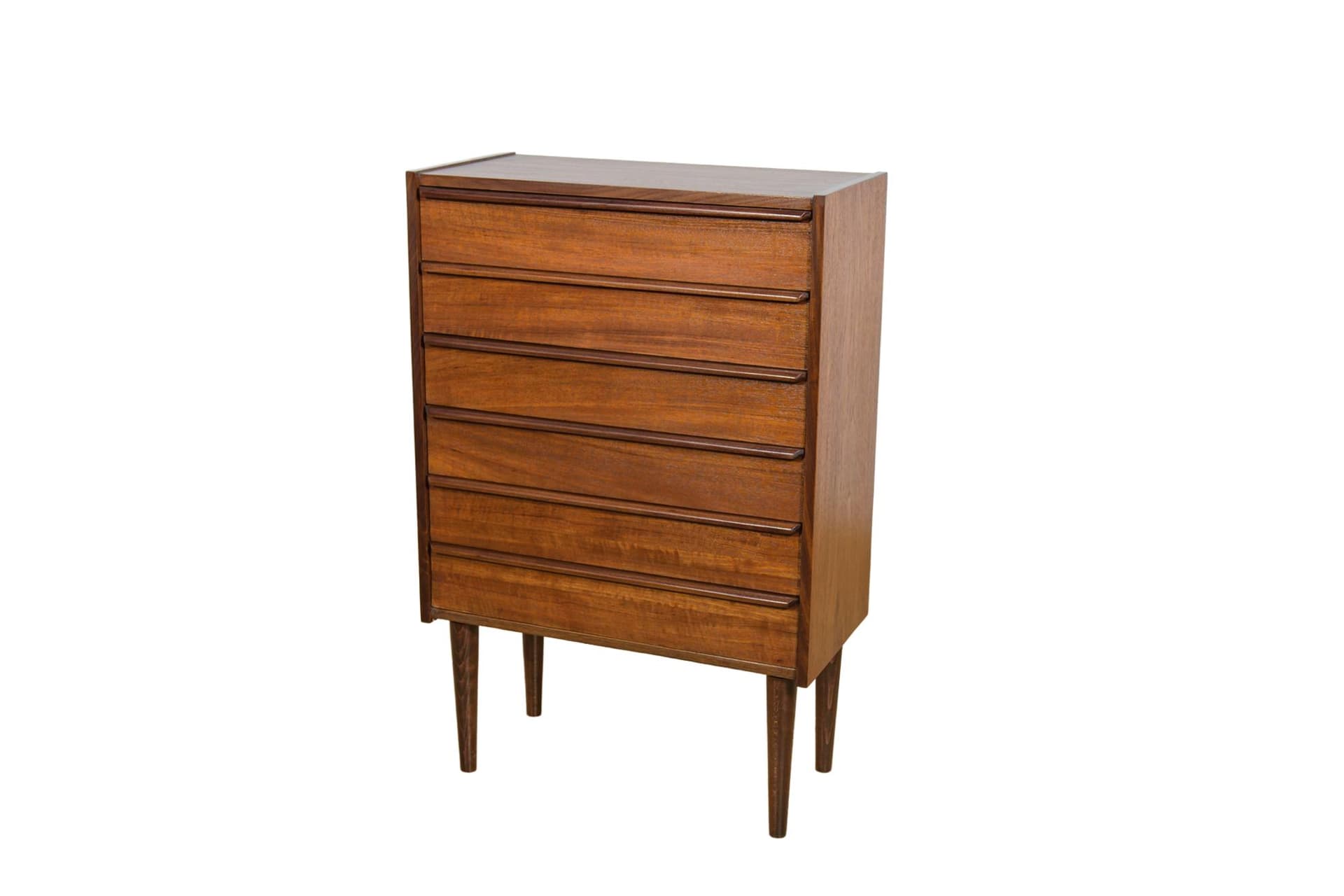 Chest of drawers, brown teak, United Kingdom, 1960s.