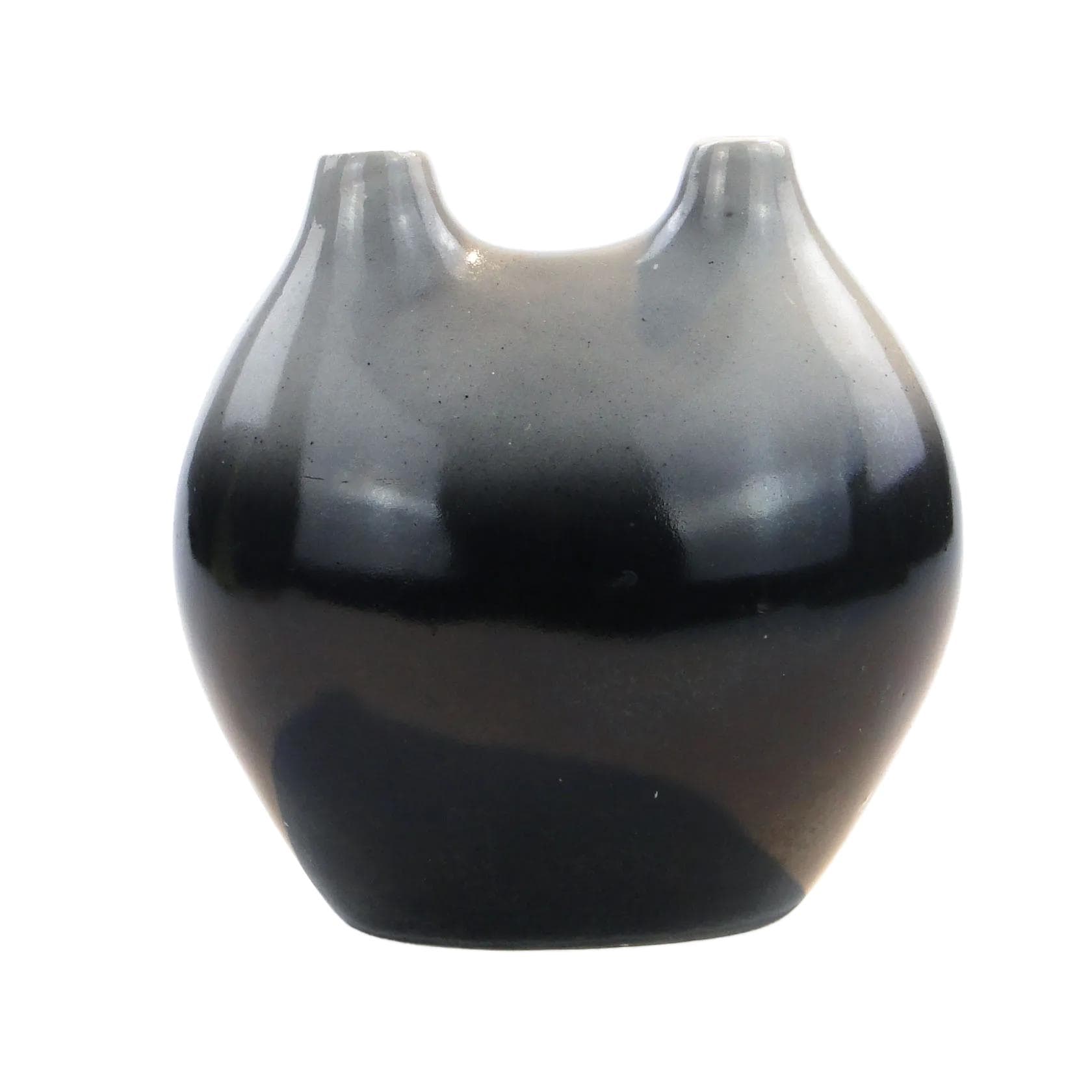 Wazon, porcelit czarny, Chodzież, Polska, lata 60.