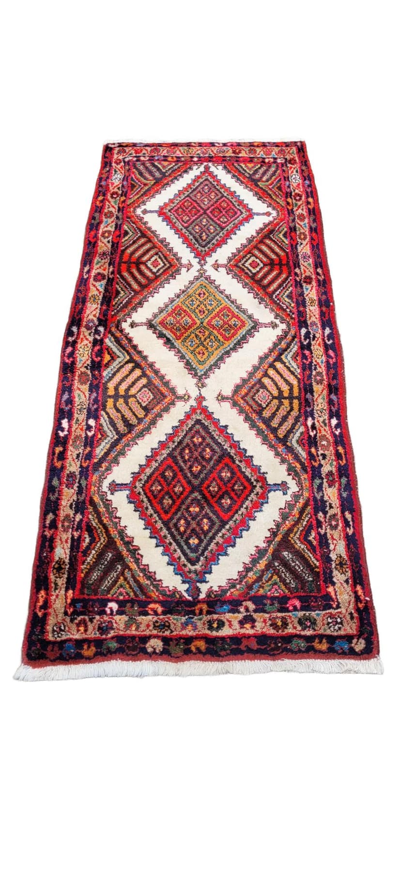 Chodnik Hamadan 80x200 cm, multikolor, wełna, Iran