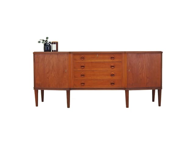 Sideboard, teak, pomarańczowy, Dania, lata 60. - WYMIARY