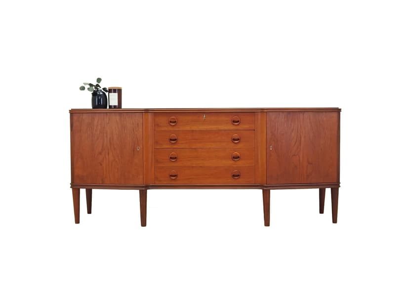 Sideboard, teak, pomarańczowy, Dania, lata 60.
