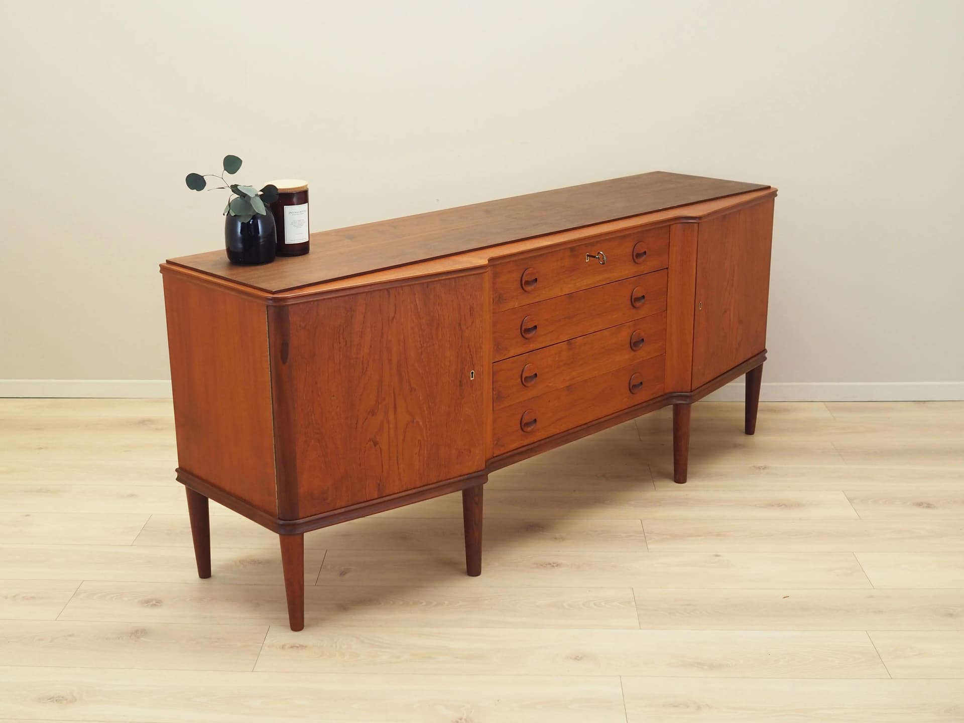 Sideboard, teak, pomarańczowy, Dania, lata 60. - 17984