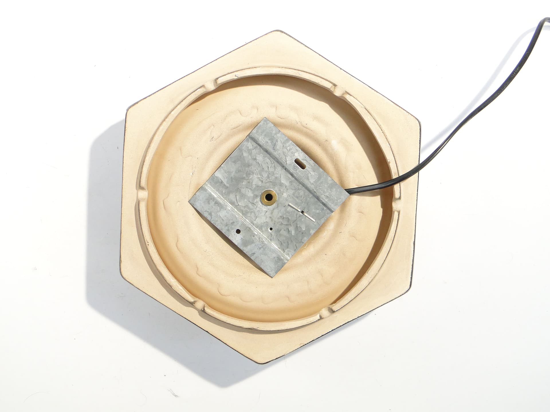 Kinkiet, ceramika brąz, metal chromowany, Niemcy, lata 70. - 1801