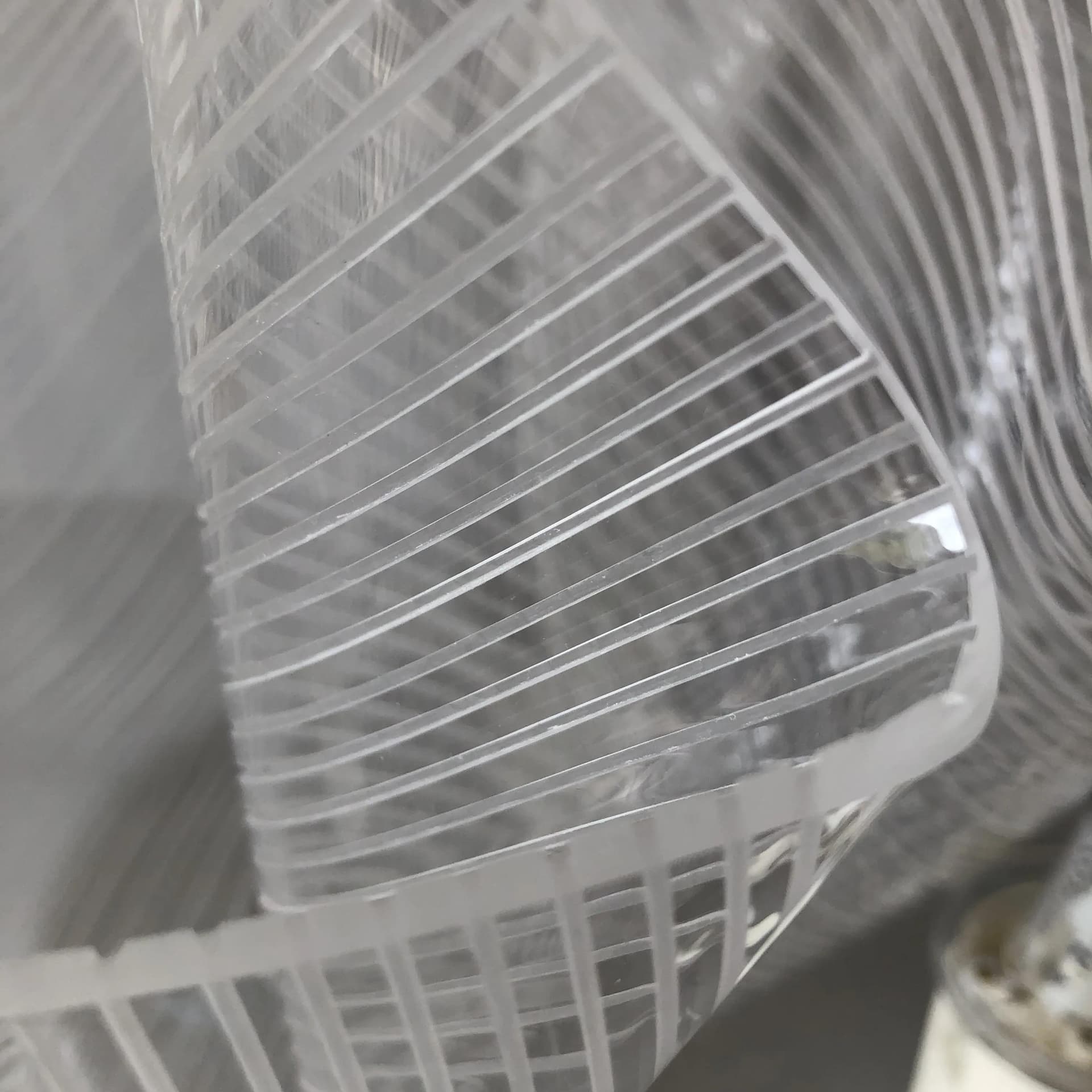 Lampa wisząca Space Age, transparent, akryl, Niemcy, lata 70. - 18020