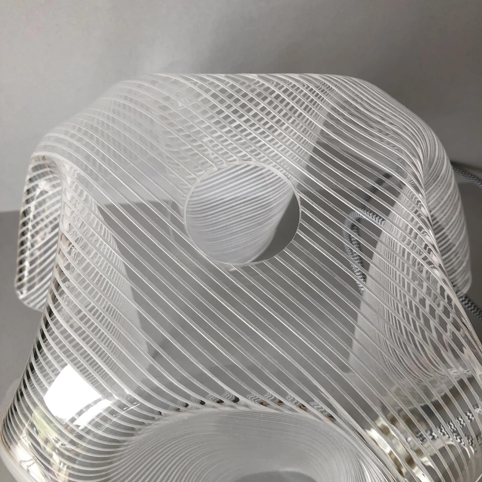 Lampa wisząca Space Age, transparent, akryl, Niemcy, lata 70. - 18022