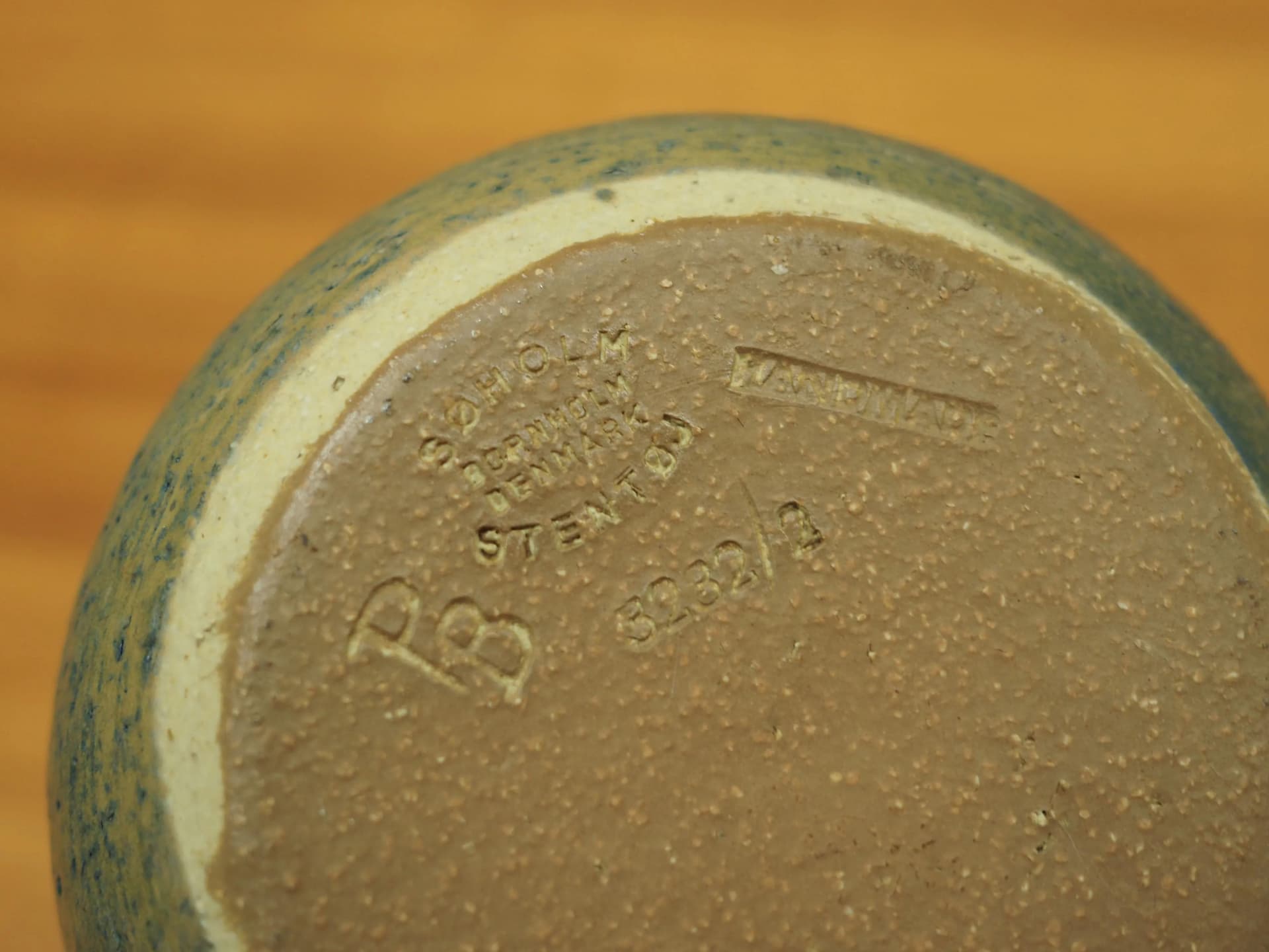 Wazon, beżowy, ceramika, Soholm, Dania, lata 70. - 18153