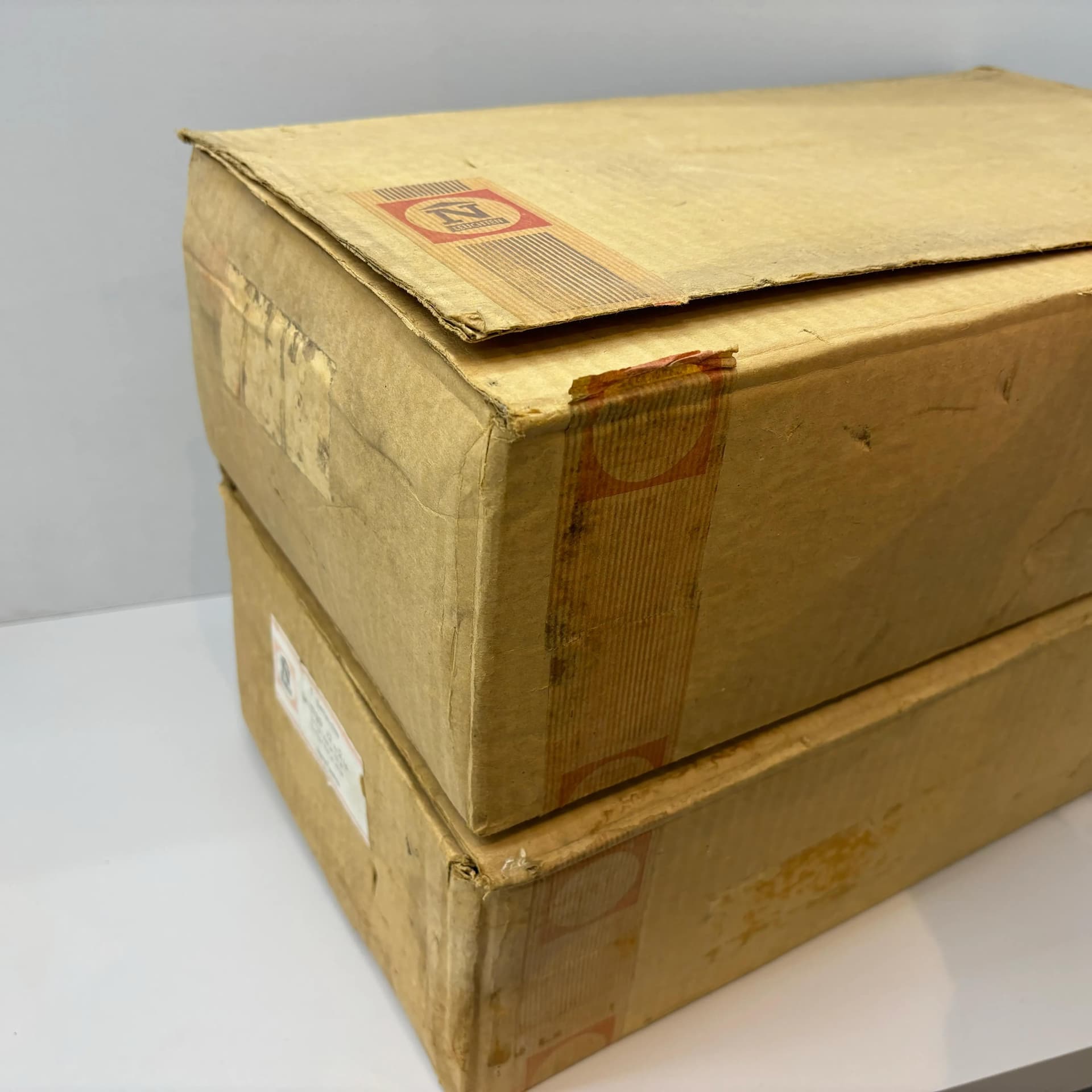 Para kinkietów, Space Age, brązowy, metal, proj. K. Link, Niemcy, lata 70. - 18013