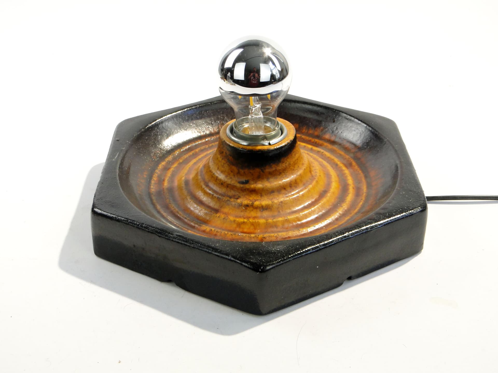 Wall sconce PAN Keramik, yellow ceramics, Germany, 1970s. - 1818