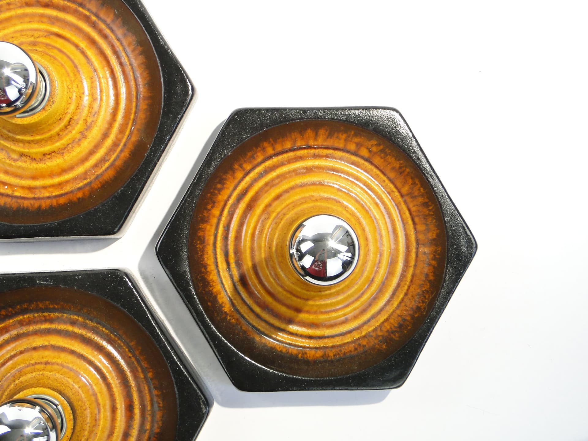 Wall sconce PAN Keramik, yellow ceramics, Germany, 1970s. - 1810