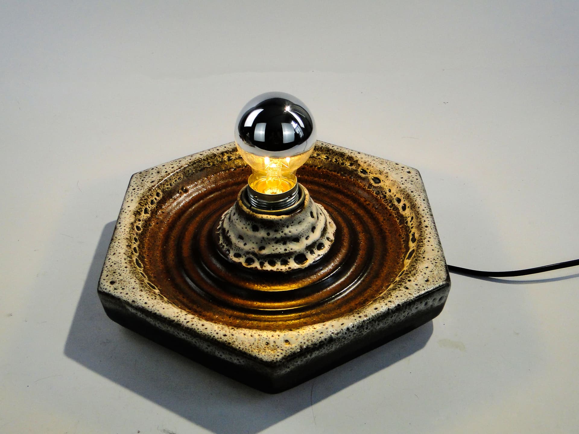 Wall sconce PAN Keramik, yellow ceramics, Germany, 1970s. - 1822