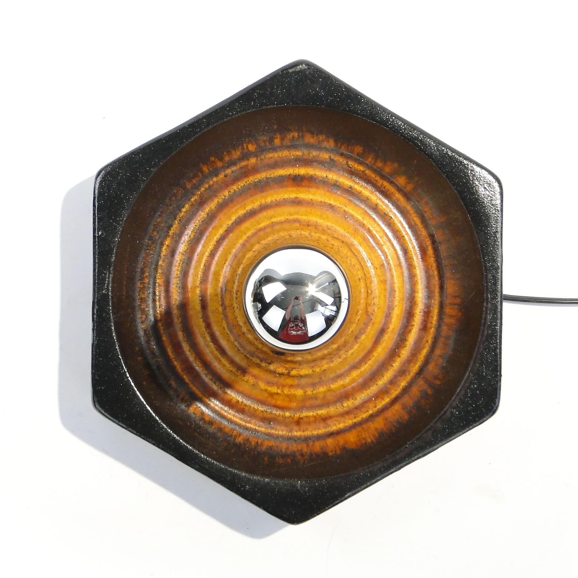 Wall sconce PAN Keramik, yellow ceramics, Germany, 1970s. - 1814