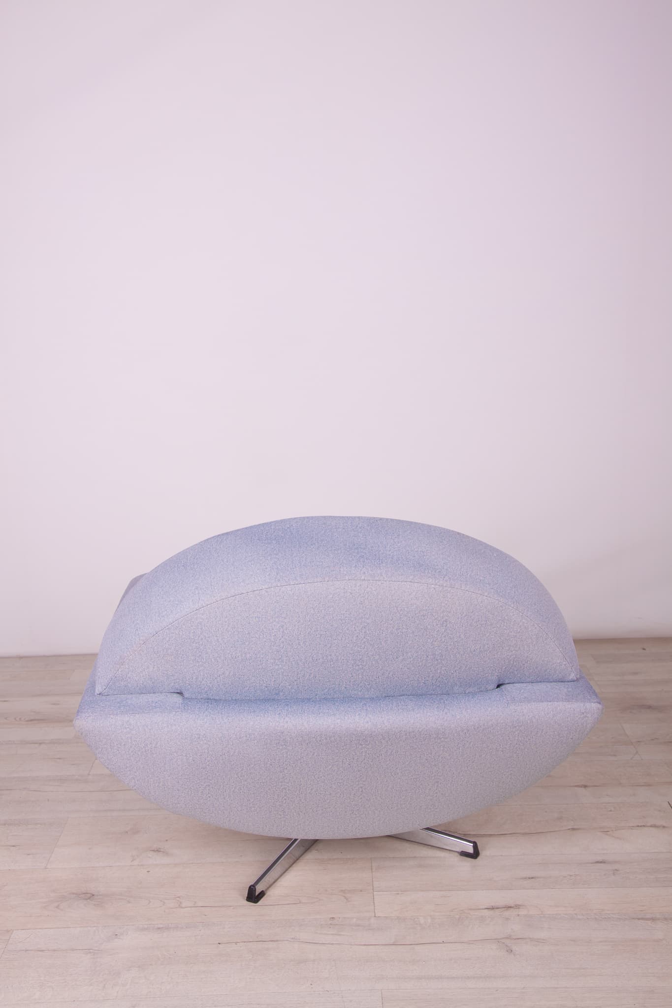 Zestaw wypoczynkowy Capri, velvet niebieski, chrom, proj. J. Andersen, Szwecja, lata 60. - 246719