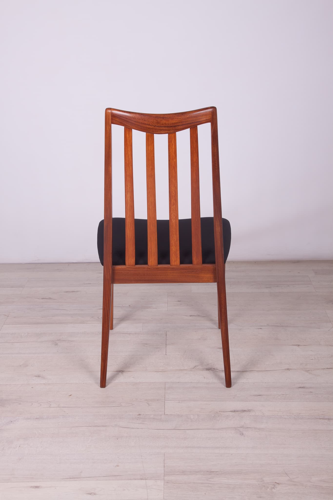 Set of four chairs, black velvet, teak, by L. Dandy, G-Plan, United Kingdom, 1960s. - 246774