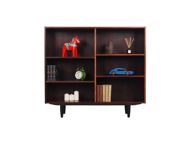 Bookcase, brown rosewood, Denmark, 1970s - DIMENSION