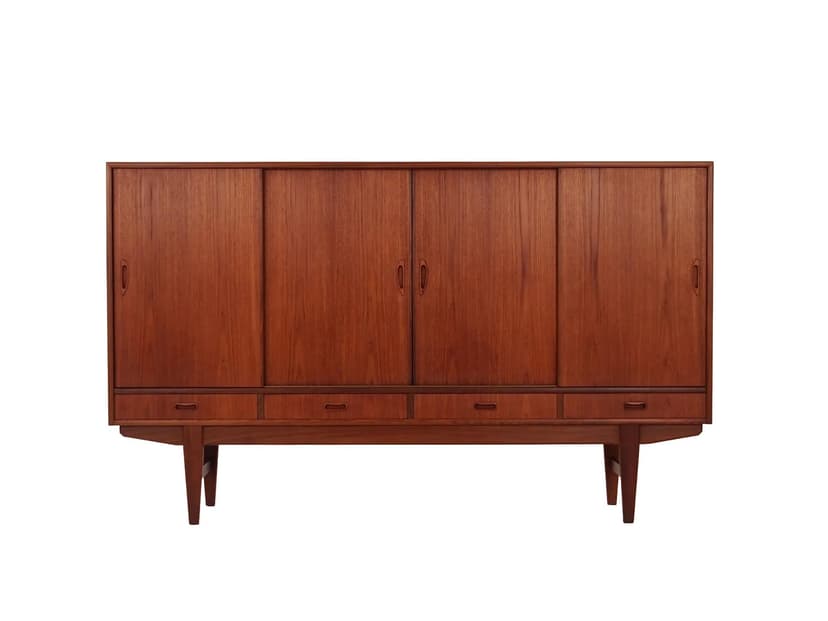 Highboard, teak brązowy, Dania, lata 70.