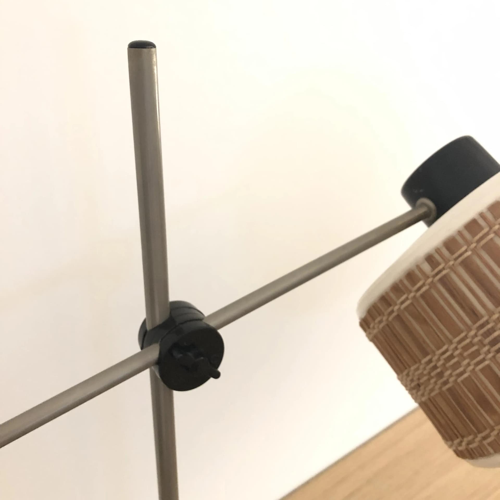 Lampka biurkowa, ivory white, chromowana stal, Niemcy, lata 70. - 18169