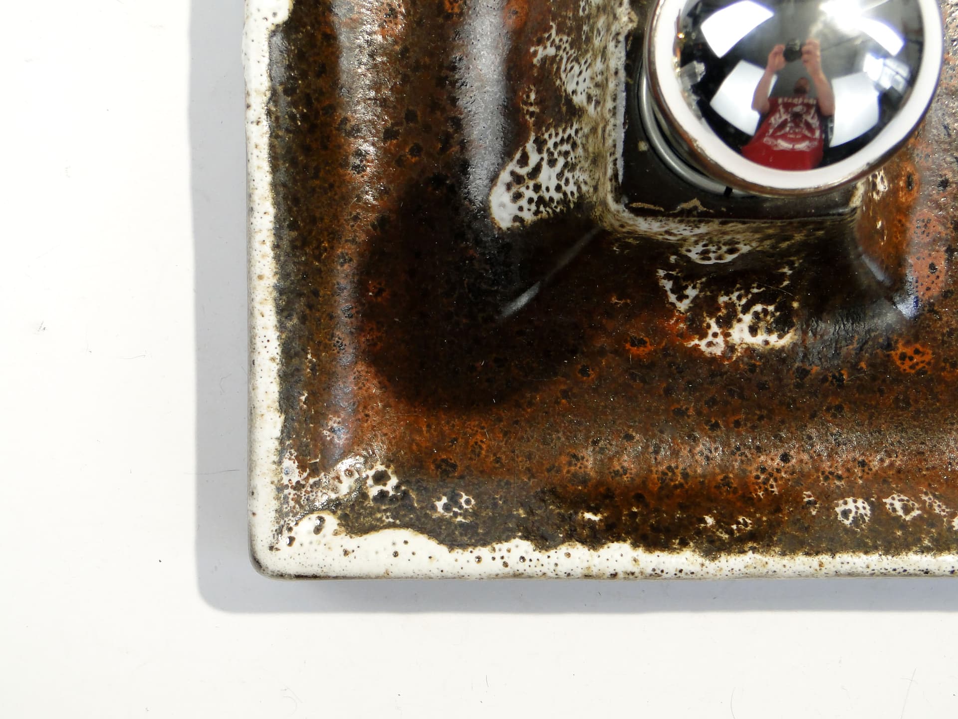 Wall sconce, dark brown, ceramics, Germany, 1970s. - 1843