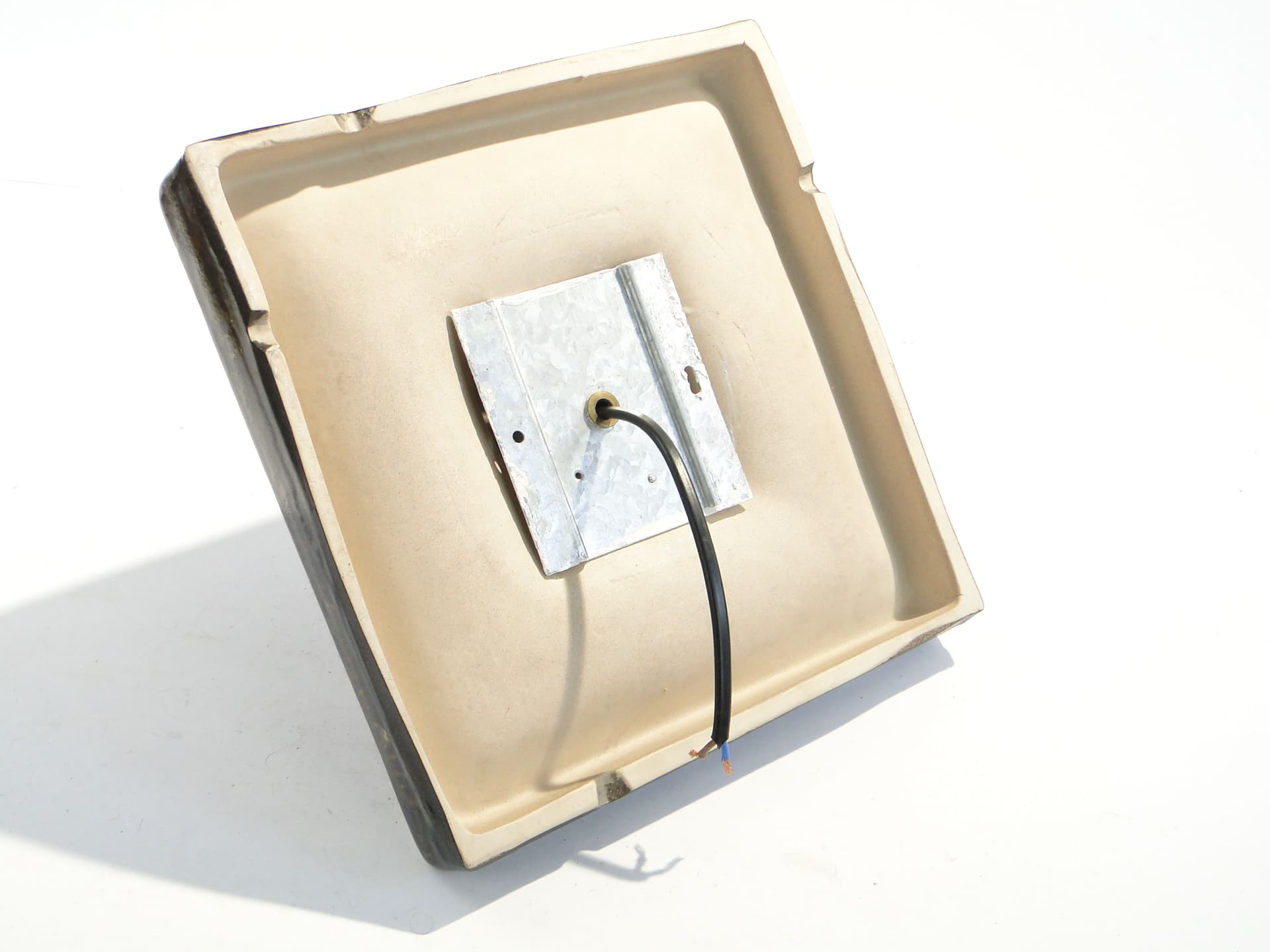 Wall sconce, dark brown, ceramics, Germany, 1970s. - 1846