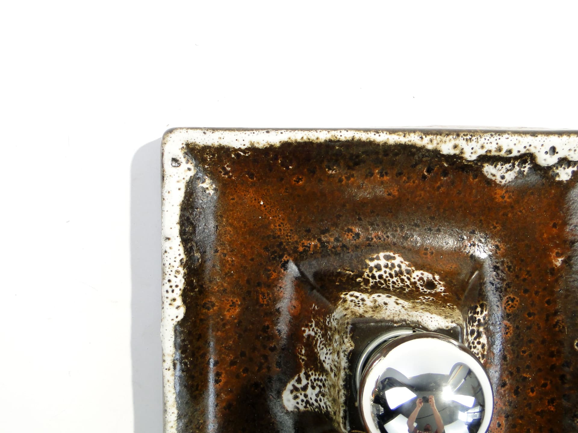 Wall sconce, dark brown, ceramics, Germany, 1970s. - 1844