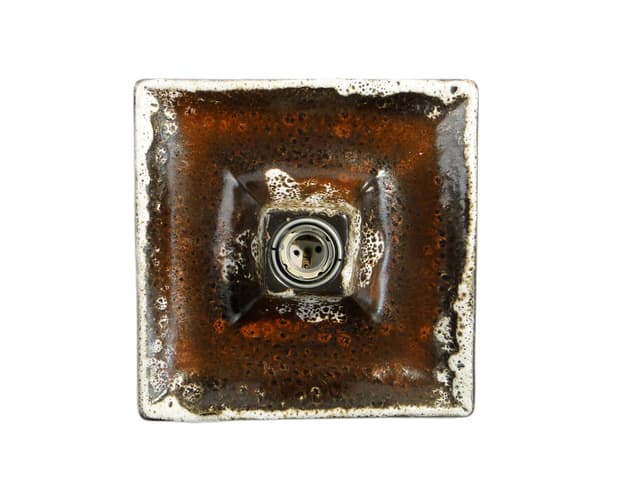 Wall sconce, dark brown, ceramics, Germany, 1970s. - DIMENSION