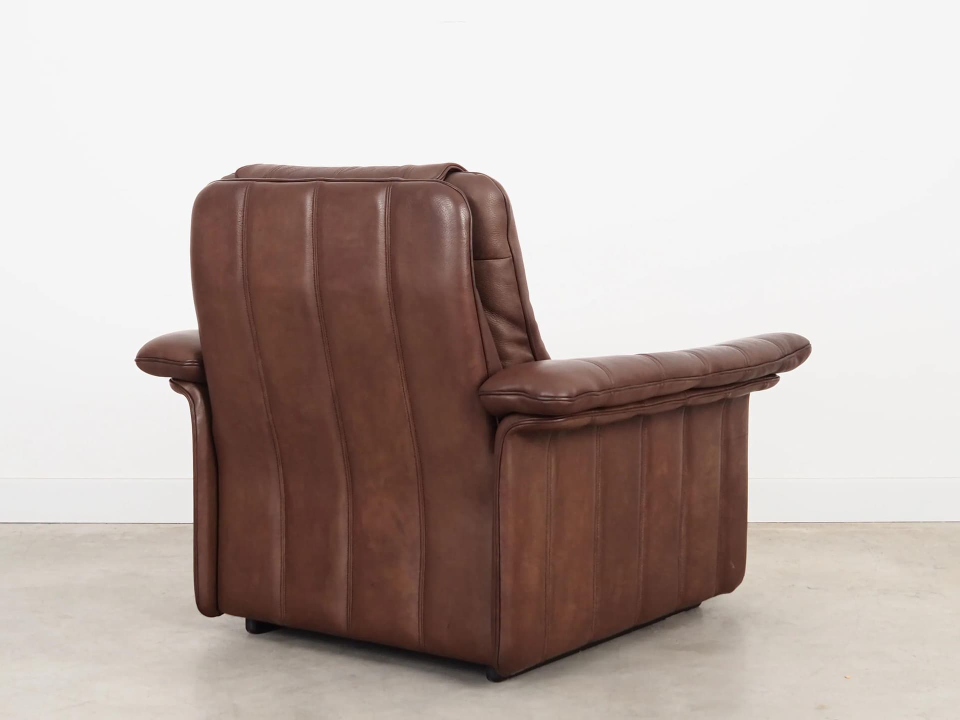 Armchair, brown leather, de Sede, Switzerland, 1970s - 18326