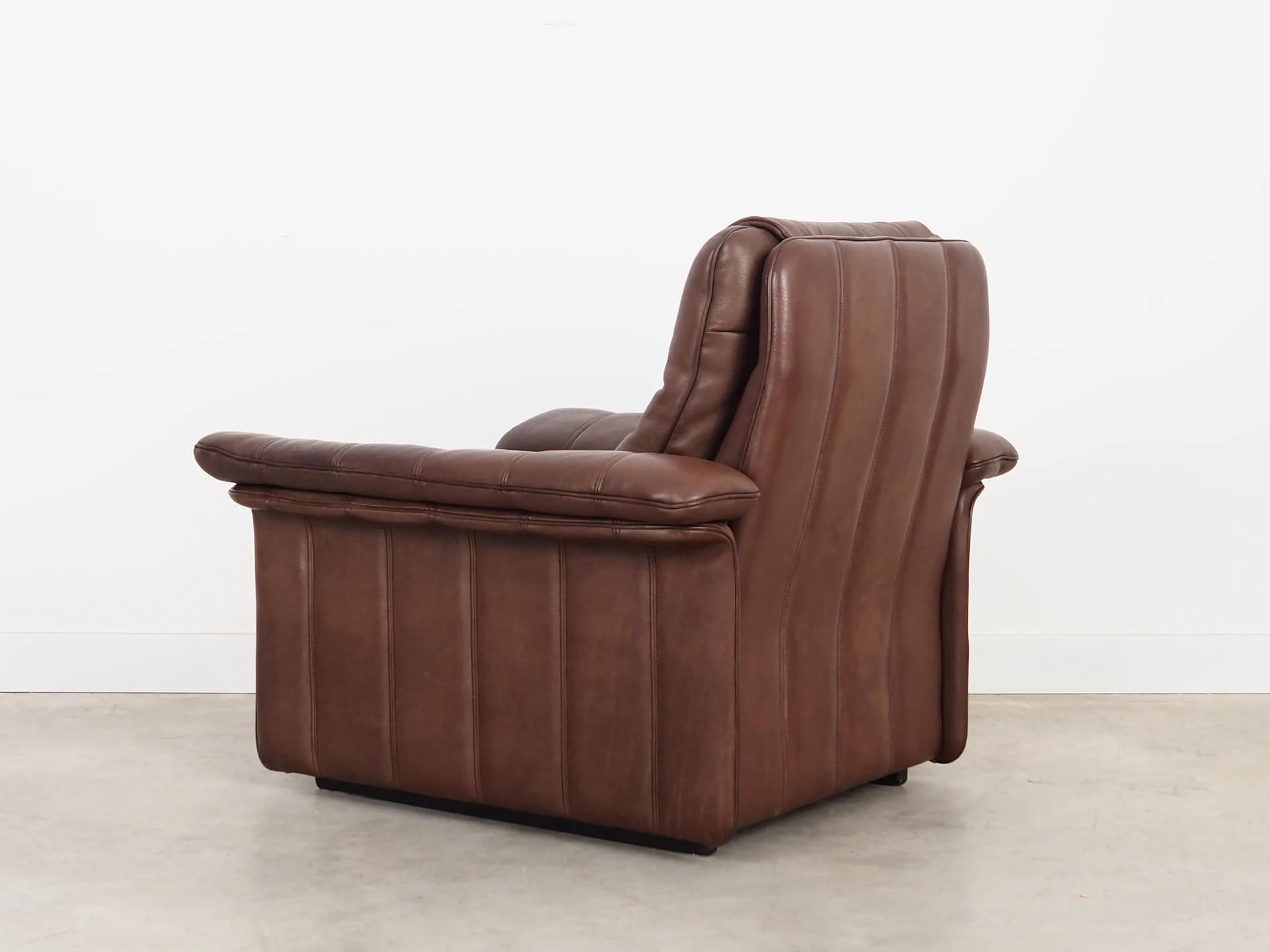 Armchair, brown leather, de Sede, Switzerland, 1970s - 18328