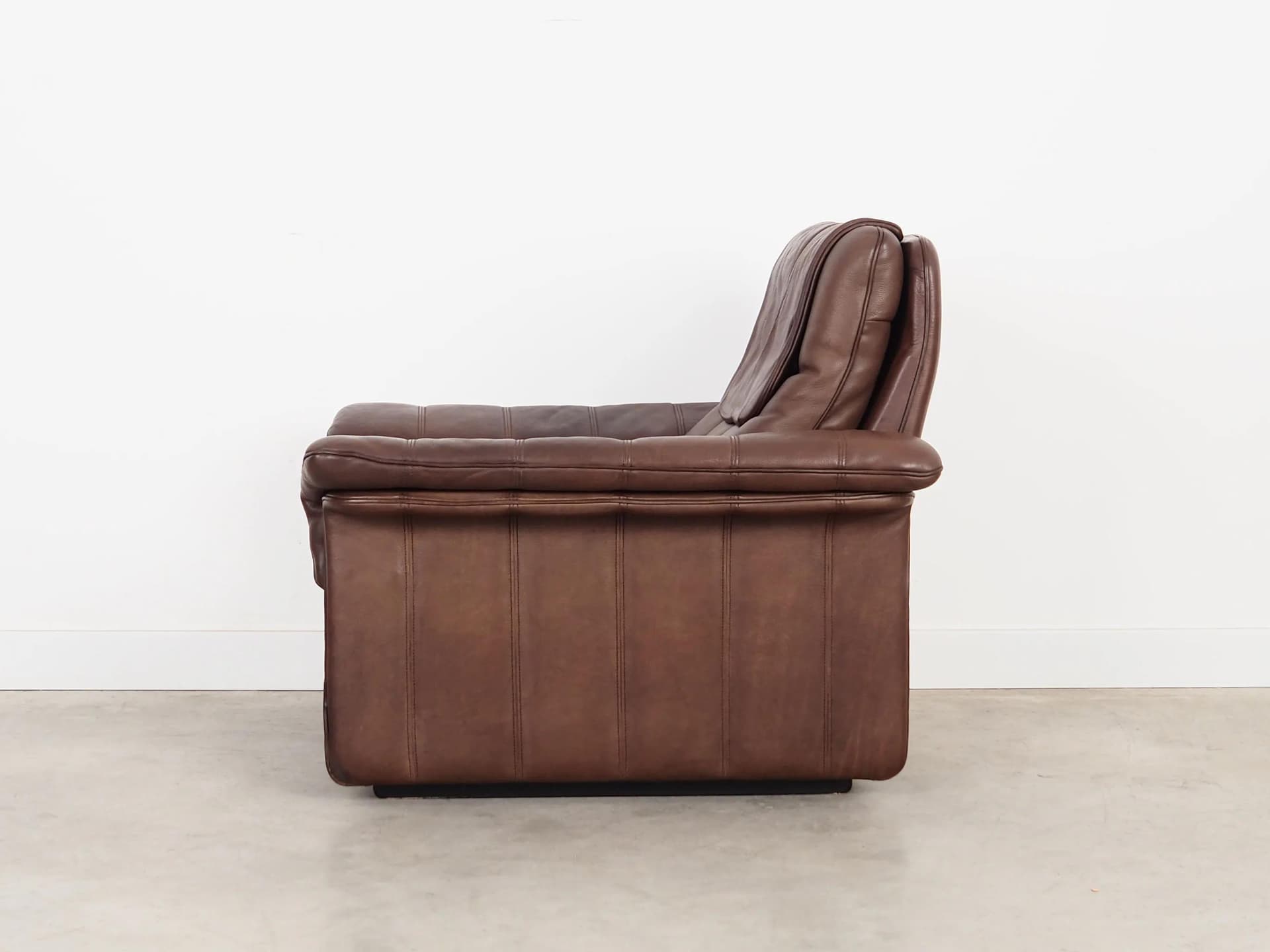 Armchair, brown leather, de Sede, Switzerland, 1970s - 18325