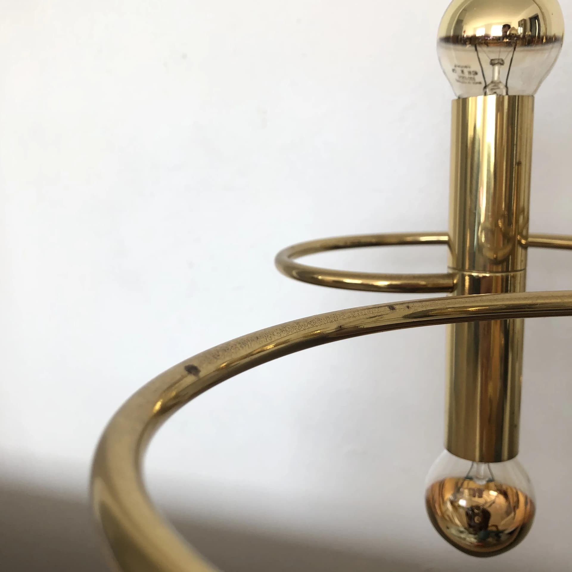 Chandelier, golden brass, Cosack Leuchten, Germany, 1970s - 18202