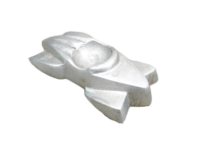 Popielnica Streamline Roadster, srebro, aluminium, Francja, lata 30. - WYMIARY