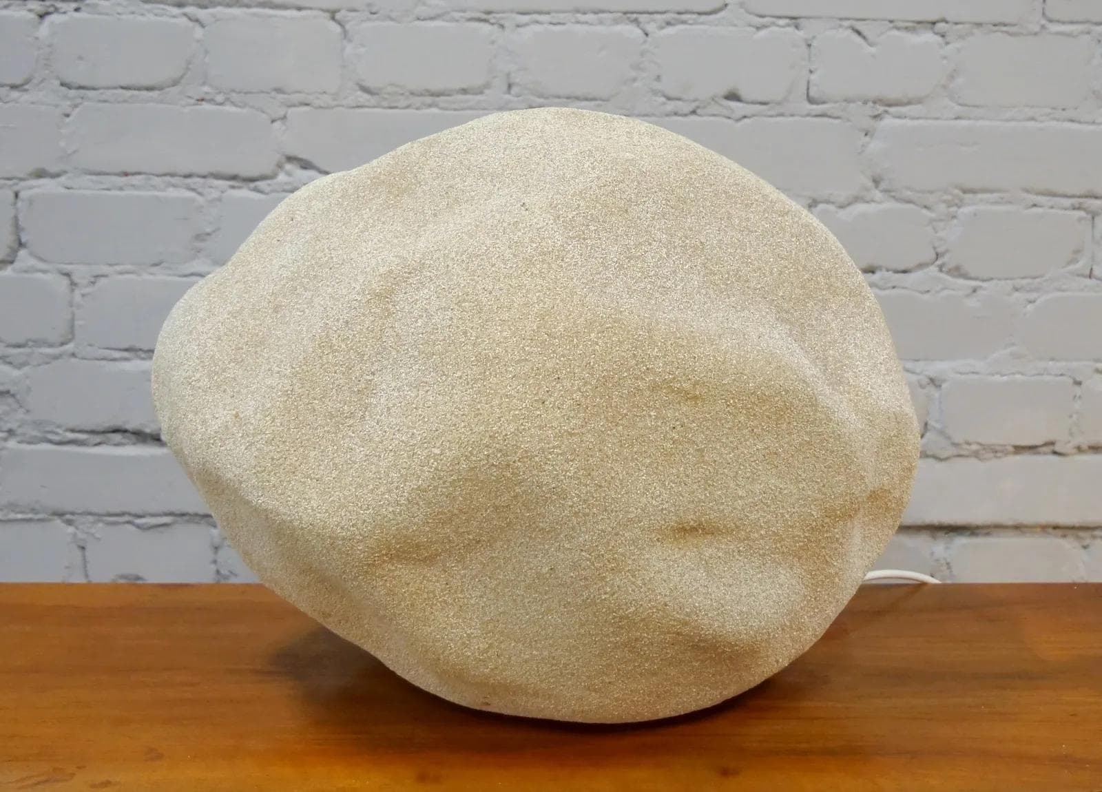 Floor Lamp Stone, beige, fiberglass, by A. Cazenave, Italy, 1970s. - 18534