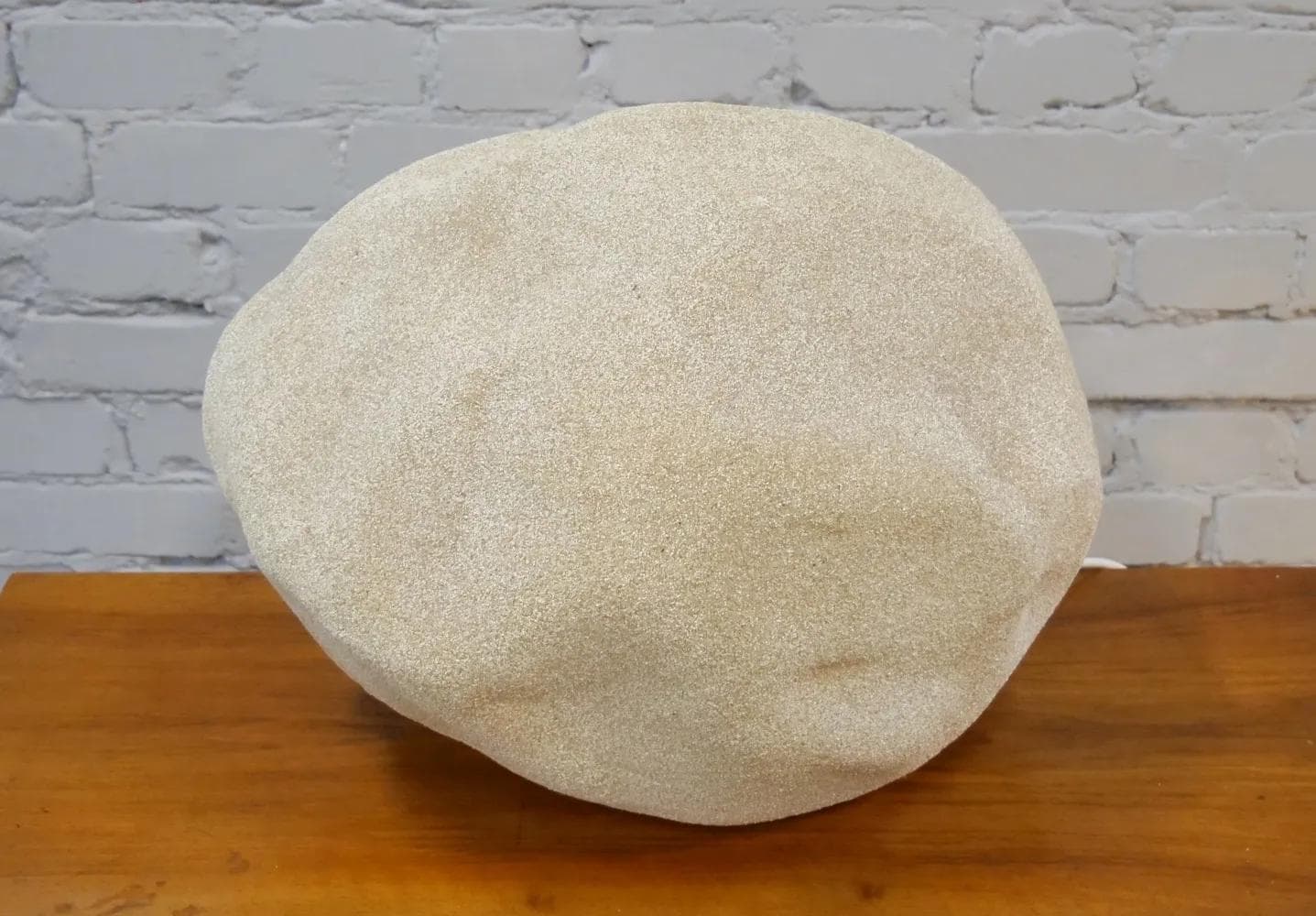 Floor Lamp Stone, beige, fiberglass, by A. Cazenave, Italy, 1970s. - 18541