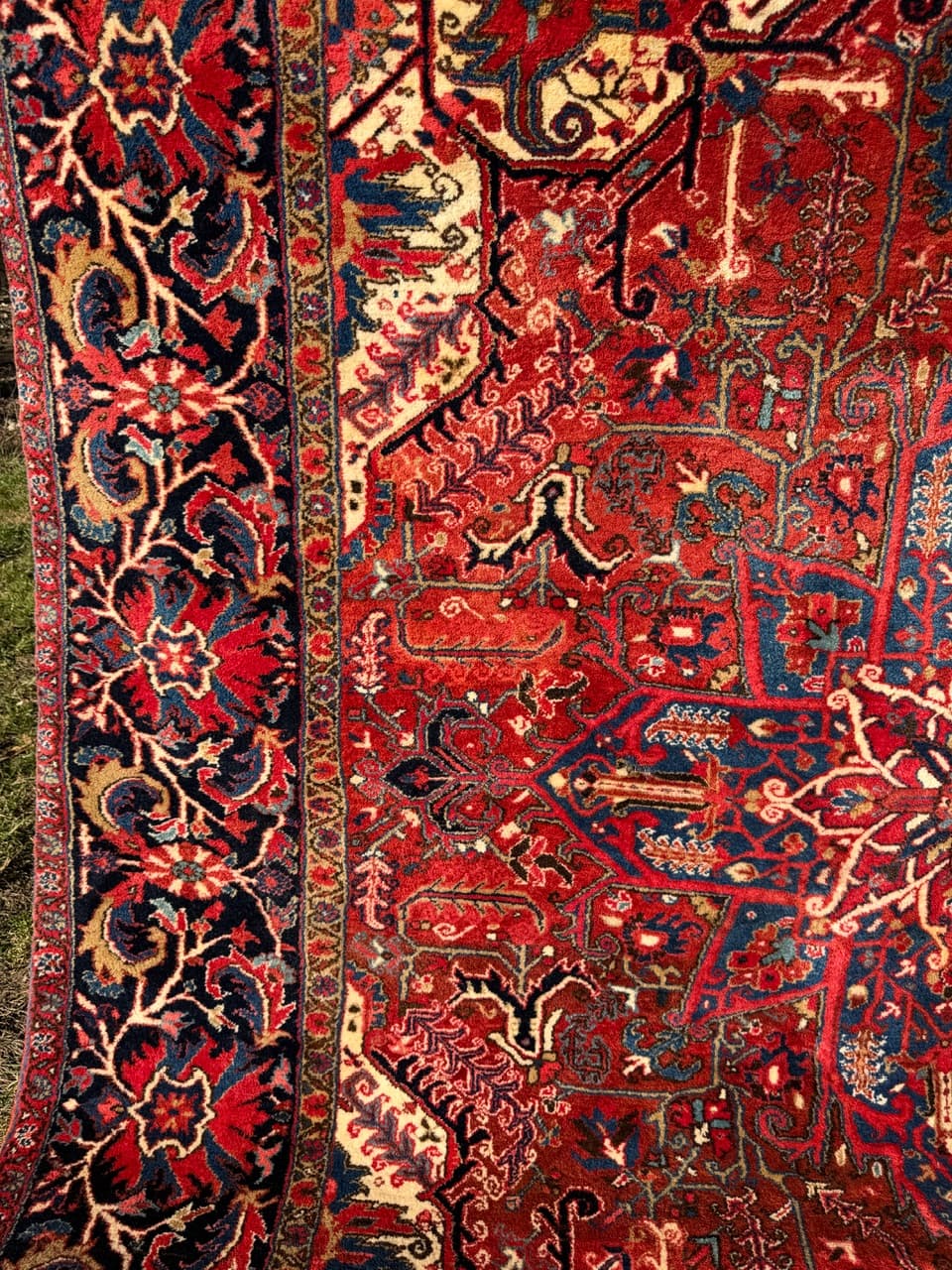 Dywan Heriz 350x270 cm, czerwony, wełna, Iran, lata 80. - 250340