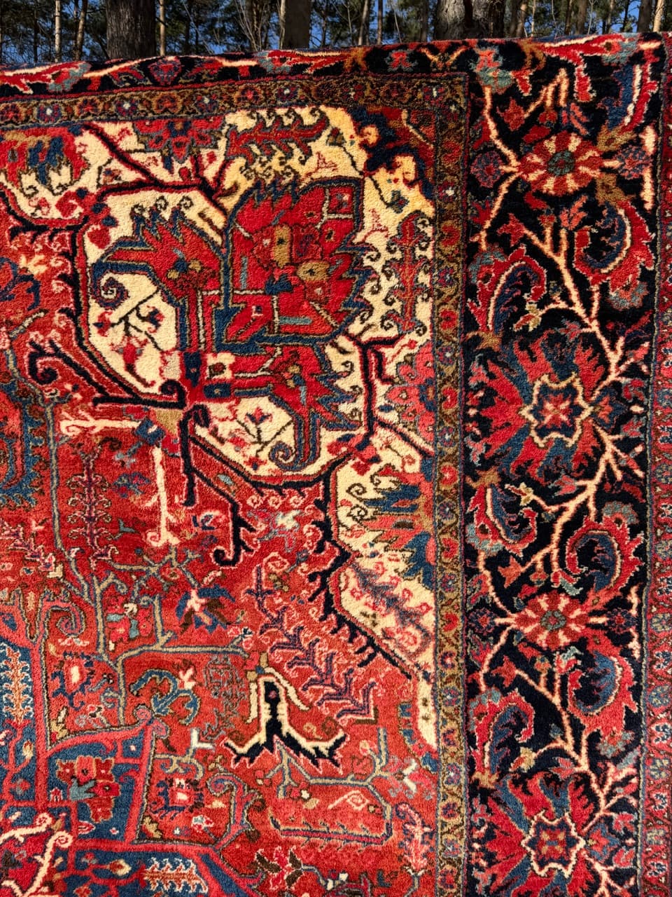 Dywan Heriz 350x270 cm, czerwony, wełna, Iran, lata 80. - 250337