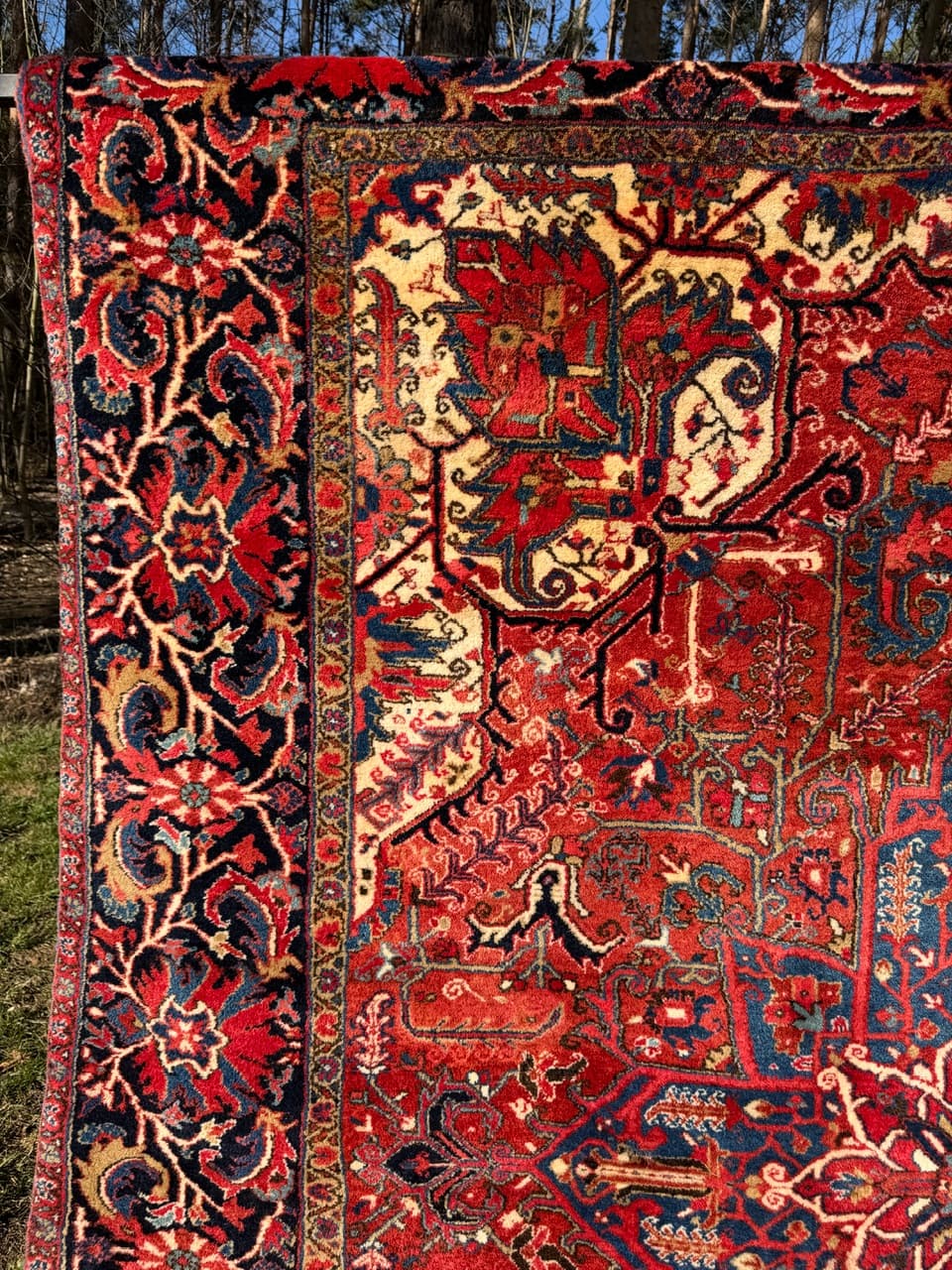 Dywan Heriz 350x270 cm, czerwony, wełna, Iran, lata 80. - 250343